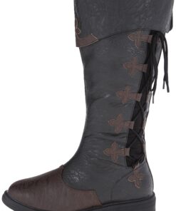 Funtasma Men's Captain-110 Engineer Boot 9 Black/Brown Distressed Polyurethane 15 81tYj PZF2L