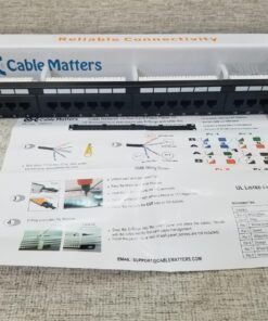 Cable Matters UL Listed Rackmount or Wall Mount 24 Port Network Patch Panel (Cat6 Patch Panel / RJ45 Patch Panel) Regular 37 81tc6qPwL