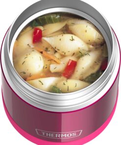 THERMOS FUNTAINER 10 Ounce Stainless Steel Vacuum Insulated Kids Food Jar, Pink 36 81tdD2wbA1L