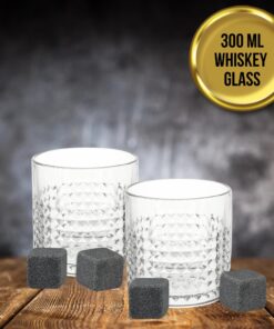 Alternative view of Whiskey Glass 2 Pack Set with 4 Whiskey Stones in Collectible Sleeve