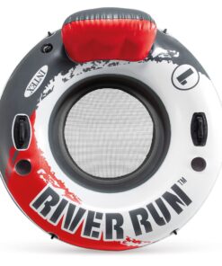 Intex River Run 1 Water Tube Lake Raft Inflatable Pool Floats with 2 Heavy Duty Handles, Backrest, and 2 Cupholders, Red (4 Pack) 14 81tdcwzMRAL