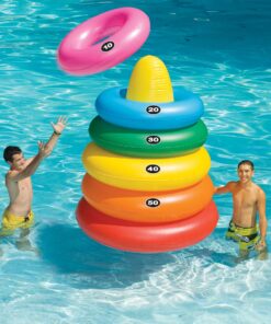 Swimline Giant Ring Toss Game Multicolor, 46-3/4inx54in Floating Giant Ring Toss Game 6 81tfnj7WRVL