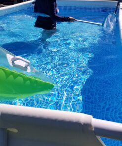 INTEX 26791EH Prism Frame Premium Rectangular Above Ground Swimming Pool Set: 16ft x 8ft x 42in – Includes 1000 GPH Cartridge Filter Pump – Removable Ladder – Pool Cover – Ground Cloth 16ft x 8ft x 42in / Rectangular 36 81tgBWI4eSL