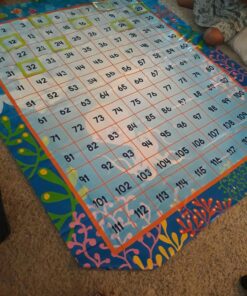 Learning Resources Make a Splash 120 Mat Floor Game, Addition/Subtraction - 136 Pieces, Ages 6+ Math Games for Kids, Educational Games 48 x 56 Inches 13 81thlSLIhdL