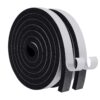 MAGZO Weather Stripping Door Seal, 3/4 Inch Wide X 3/8 Inch Thick Adhesive Foam Tape Soundproof Weatherstripping for Windows, 2 Rolls Total 13FT Black 3/4in * 3/8in * 13FT 25 81thoJllgIL