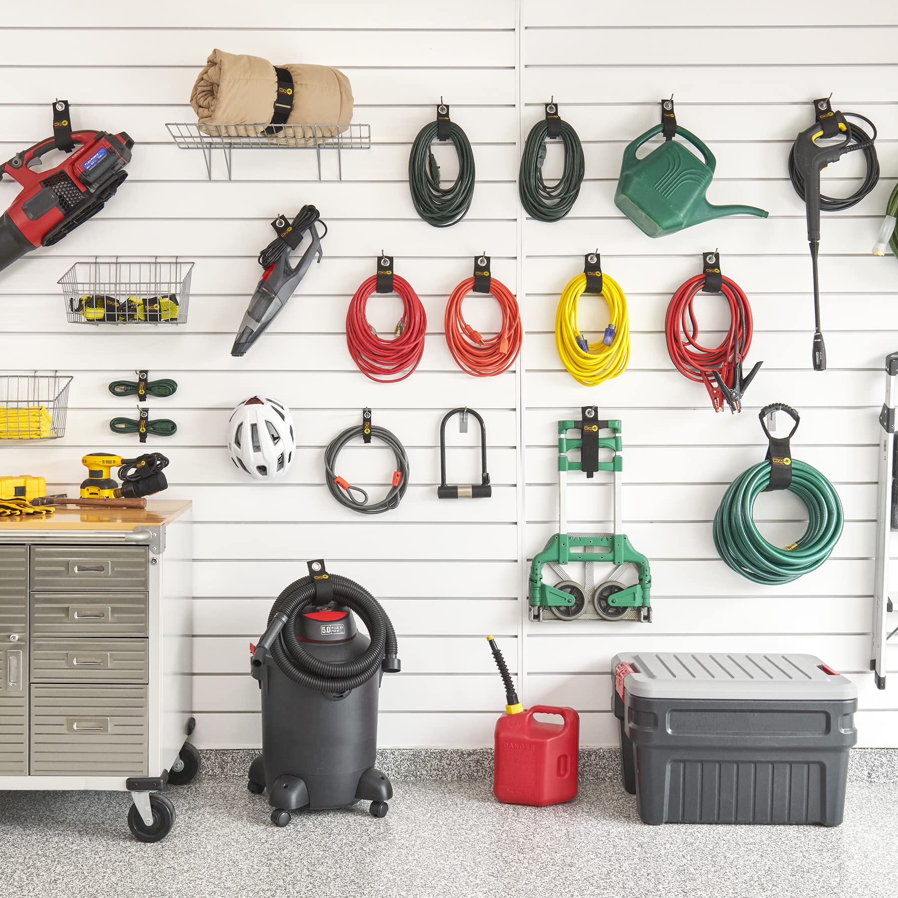 Heavy-Duty Wrap-It Storage Straps (Assorted 6 Pack) - Extension Cord Holder, Stocking Stuffers for Men, RV Accessories, Workshop and Garage Organizers and Storage Assorted 6-Pack Black 4 Heavy-Duty Wrap-It Storage Straps (Assorted 6 Pack) - Extension Cord Holder, Stocking Stuffers for Men, RV Accessories, Workshop and Garage Organizers and Storage Assorted 6-Pack Black - Image 4