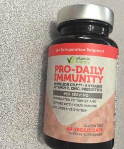 Vitamin Bounty Pro-Daily Immunity Probiotic - 10 Billion CFU Blend, Zinc & Vitamin C for Digestive Health, Immune Support Prebioitcs and Probiotics for Women and Men - 60 Capsules 1 35 81tj2BB72OL 2