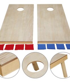 Alternative view of ZENY Portable Cornhole Set Regulation Size Outdoor Yard Cornhole Game 2 Wooden Cornhole Boards 8 Corn Hole Toss Bags with Travel Carrying Bag Regulation Szie 4x2ft