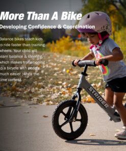 Alternative view of Strider 12” Sport Bike - No Pedal Balance Bicycle for Kids 18 Months to 5 Years - Includes Safety Pad, Padded Seat, Mini Grips & Flat-Free Tires - Tool-Free Assembly & Adjustments Matte Gray