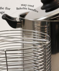 Excelsteel 6 Quart Stainless Steel Stove Top Deep Fryer,Silver 20 81tl7rPwgsL