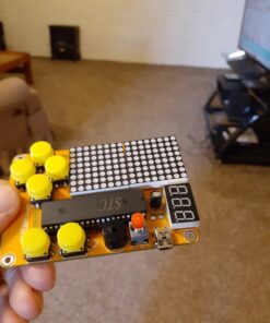 DIY Soldering Project Game Kit Retro Classic Electronic Soldering Kit with 5 Retro Classic Games and Acrylic Case, Idea for STEM High School Family Education Friends by Etoput Yellow 33 81tmCOnAkL