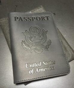 Shvigel Leather Passport Cover - Holder - for Men & Women - Passport Case (Black Vintage) Black Vintage 16 81tmtbxoC0L