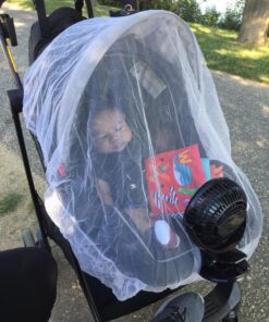 Stroller Mosquito Net for Baby - Durable, Simple Setup System - Extra Fine Holes to Protect Against Mosquitos and Wasps - no Harmful Chemicals - Perfect Fit for Stroller Net, for Car Seats & Carriers 30 81toMFeNFYL 1