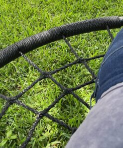 SUPER DEAL 40'' Spider Web Tree Swing Round Net Swing Platform Rope Swing Set for Kids Adult, 71" Detachable Nylon Rope with Swivel for Outdoor Backyard, Max 660 Lbs Extra Safe Steel Frame, Black 40 inch 36 81tocnm7oUL