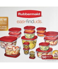 Alternative view of Rubbermaid Easy Find Lids Food Storage-Containers, Racer Red, 50 Piece Set