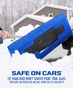 Alternative view of Snow Joe SJBLZD The Original 2-In-1 Telescoping Snow Broom + Ice Scraper w/18-Inch No-Scratch Foam Head, Closed Cell Foam for No Water Absorption, Blue Original Snow Broom