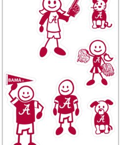Siskiyou Sports NCAA Family Character Decals, Large Alabama Crimson Tide