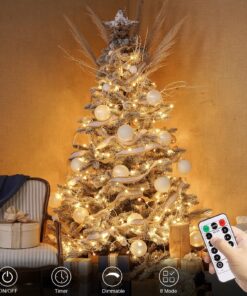 Alternative view of echosari String Lights Battery Powered, 33Ft 100 LED Warm White Outdoor Fairy String Lights with Remote Dimmable Timer 8 Modes for Wedding Party Garden Decoration 1 Pack