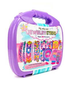 Just My Style My Very Own Jewelry Studio, Personalized Bracelet Making Kit With 1700+ Beads, Bead Kit Great for On-The-Go, Travel DIY Custom Accessories for Ages 6, 7, 8, 9 Jewelry Studio (Case) 18 81ttBqnWTEL