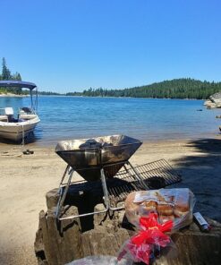 Quick Grill Medium: Original Folding Charcoal BBQ Grill Made from Stainless Steel/Carrying Bag for Backpacking Included / 38 81ttg8axgL