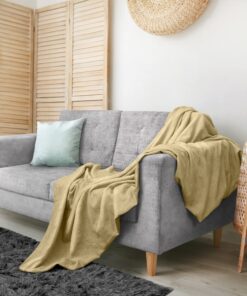 Utopia Bedding 100% Cotton Blanket (Queen Size - 90x90 Inches) 350GSM Lightweight Thermal Blanket, Soft Breathable Blanket for All Seasons (Tan) Tan Queen 17 81tu7nGJvcL