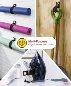 Heavy-Duty Wrap-It Storage Straps (Assorted 6 Pack) - Extension Cord Holder, Stocking Stuffers for Men, RV Accessories, Workshop and Garage Organizers and Storage Assorted 6-Pack Black 38 81tv0NjmihL