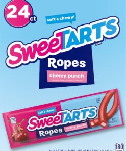 SweeTARTS Soft and Chewy Ropes, Cherry Punch, 1.8 Ounces (Pack of 24) Pack of 24 18 81tx2NUWC6L