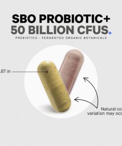 Codeage SBO Probiotics, 50 Billion CFUs Per Serving, Multi Strain Soil Based Organisms Blend and Organic Fermented Botanical Blend, Shelf-Stable, 90 Capsules 1 18 81tzT2RIOqL
