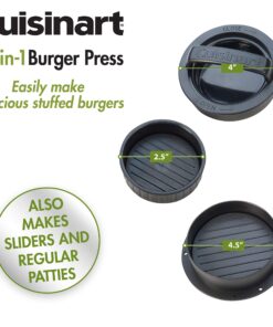 Cuisinart CSBP-100 3-in-1 Stuffed Burger Press, Black 3-in-1 Burger Press 52 81u17NpaL