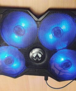 Tree New Bee High Performance Gaming Laptop Cooling Pad for 15.6-17-Inch Laptops with (4 Fans) Four 120mm Fans at 1200 RPM, Black (TNB-K0025) K25 with 4 Fans 81 81u1MEvVesL