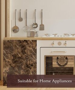 Very Berry Sticker Brown Marble Laminate Countertop Vinyl (24" x 78", Brown) Peel and Stick Waterproof 24" x 78" 8 81u1eD72asL