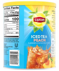 Lipton Peach Iced Tea Mix, Sweetened, Makes 10 Quarts (Pack of 6) 16 81u2 3hXYL