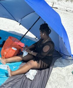 Sport-Brella Super-Brella SPF 50+ Sun and Rain Canopy Umbrella for Camping, Beach and Sports Events (8-Foot, Blue) 44 81u6kZLvFDL