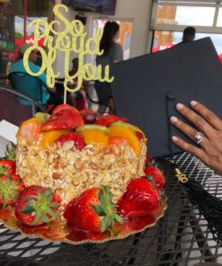 We are So Proud of You Cake Topper High School Graduation, Senior Graduation Party Supplies (Gold Glitter) 22 81u7VtMjoL