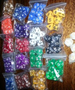 Bescon Multi-Colored RPG Dice Pack of 126 Polyhedral Dice 18 Complete Sets of 7 Dice 18 Black Velvet Bag Packaging 16 81u9Ryq0v8L