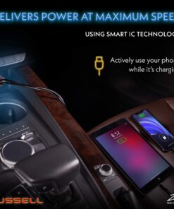 Hussell Car Charger Adapter - 3.0 Portable USB w/Fast Charge Technology & Dual Ports - Compatible w/Apple iPhone, Android, Tablet or Other USB Device - White Elephant, Stocking Stuffers 32 81uAhBJamVL 1