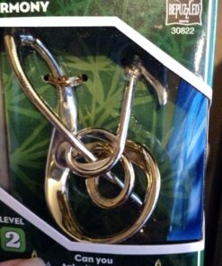 BePuzzled |Harmony Hanayama Metal Brainteaser Puzzle Mensa Rated Level 2, for Ages 12 and Up Harmony 15 81uDg5 VVSL