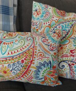 Greendale Home Fashions Rectangle Outdoor Accent Pillows in Painted Paisley (Set of 2), Jamboree 15 81uGs 2XtML