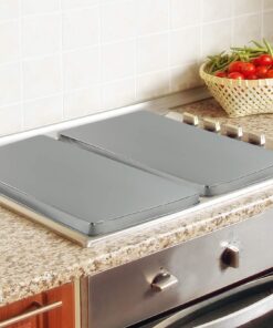 Reston Lloyd Rectangular Burner Cover, Stainless Steel, Set of 2, Stainless Look 18 81uIRkqqFuL