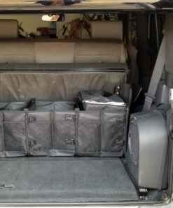 Tuff Viking Convertible Large 3 Compartment SUV Trunk Organizer | Grocery Organizer w Tie Down Straps and Insulated Leakproof Cooler Bag for Cars, Trucks and SUVs. PATENTED (4-in-1 w/Cooler, Black) 3-in-1 w/ Cooler bag 30 81uIWF BuuL