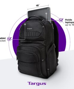 Targus Legend IQ Laptop Backpack Bag for Business Fits 16-Inch Laptop Professional Travel Backpack for Men and Women Carry on Backpack Bookbag Backpack Travel Backpack for Women Black(TSB705US) Legend Iq Backpack 14 81uL 7Y15uL