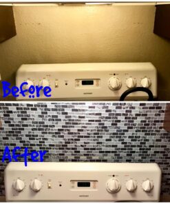 RoomMates StickTILES Traditional Marble Peel and Stick Backsplash Tiles - 4 Per Pack, Blue and White - TIL3229FLT 55 81uLv58YNL