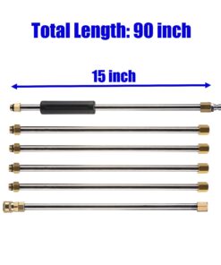 M MINGLE Pressure Washer Wand Extension, Replacement Lance, 7.5-Feet, 1/4 Inch Quick Connect, 4000 PSI 10 81uMOtJNbeL