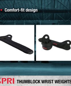 SPRI Wrist Weights Thumblock Arm Weights Set for Women & Men (Available in 2lb or 4lb Sets) 4 lbs (2 lbs Each) 15 81uMb7TmcJL