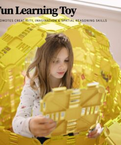 Fort Boards: Fort Building Kit | Jumbo Blocks - Kids Building Toys | 90 Piece Set: Yellow 15 81uODTO2IL