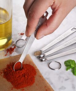 New Star Foodservice 42924 Stainless Steel Measuring Spoons Set, Mini (Mini Spoons) 5-Piece Set 26 81uOnQj6JWL