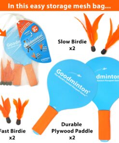 VIAHART Goodminton | The World's Easiest Racket Game | an Indoor Outdoor Year-Round Fun Racquet Game for Boys, Girls, and People of All Ages 1 Multicolor 12 81uPG5pIF9L