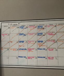 WallPops WPE0447 Large Monthly Dry Erase Calendar Decal, White & Off-White 29 81uQMWG12GL