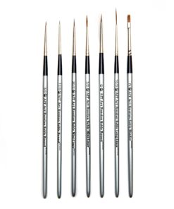 AIT Art Select Red Sable Detail Brush Set, 7 Pure Russian Sable Paint Brushes, Handmade in Germany for Crafting Exquisite Details Using Oil, Acrylic, or Watercolors 43 81uRXd LhL