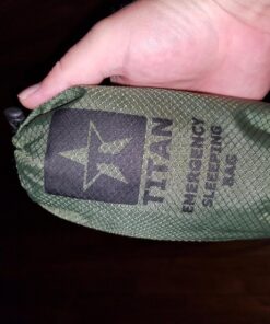 Titan Survival's Extra-Thick Emergency Mylar Sleeping Bag | Designed for NASA Space Exploration and Heat Retention. Perfect for Survival Kits and Go-Bags | PE, 36" x 78" Woodland Shrowd 21 81uRy80afQL